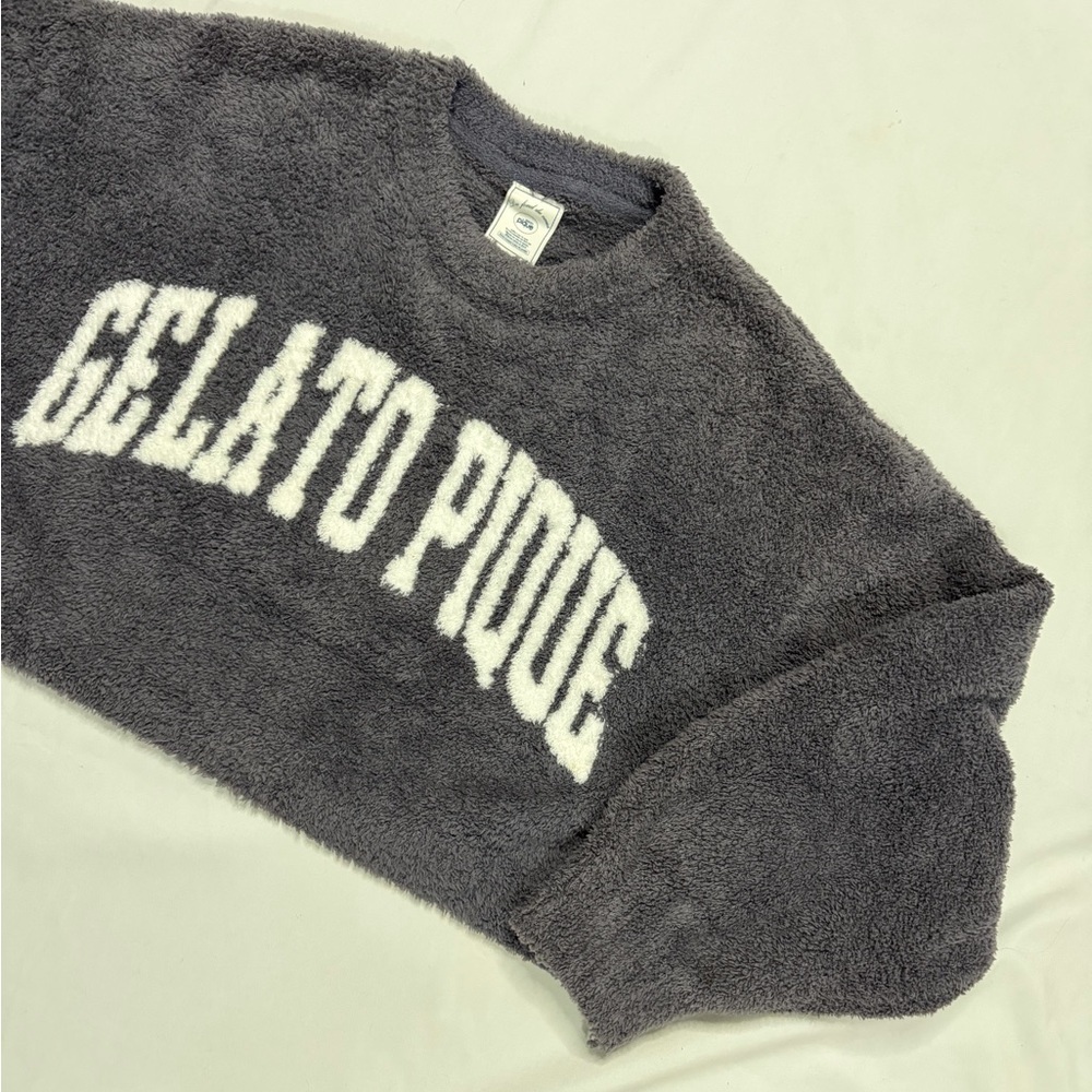 Japan Gelato Pique Gray Fuzzy Sweater - Picture 3 of 5